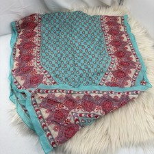 Hand Block Printed Cotton Sarong Wrap  Handmade Boho Beach Cover Up/Scarf
