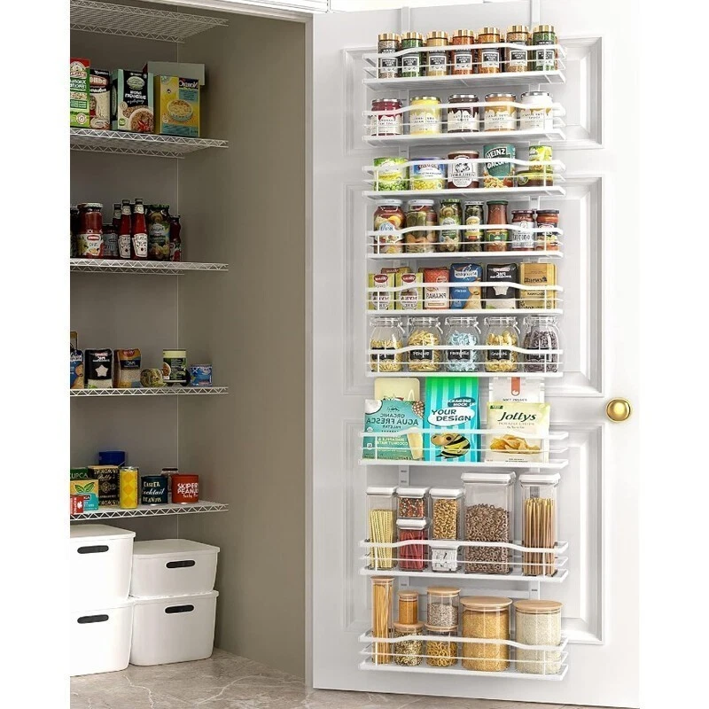 9-Tier Over The Door Pantry Organizer Storage Spice Shelves Laundry Room Kitchen