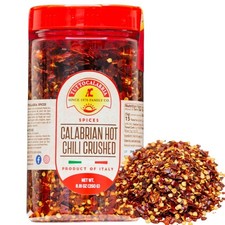 Crushed Chili Dry Pepper Flakes Large Shaker 250 gm 8.81 oz Product of Italy