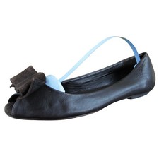 Banana Republic Women Peep Toe Ballet Brown Leather 6.5 Medium Gently Used 2025