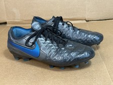Nike Tiempo Legend 8 Elite FG ACC Black Blue Soccer Cleat AT5293 004 Mens Sz 7.5