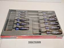 Snap-on Tools Usa New 12pc Power Blue Soft Grip Mix Screwdriver Set Sgdxw120bmb
