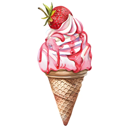 Ice Cream Self Adhesive Vinyl Sticker