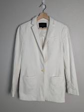 Banana Republic white blazer size 0 jacket for work Career Mid Length 331