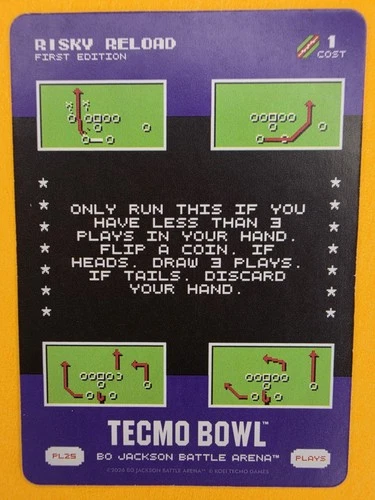 2026 Bo Jackson Battle Arena Tecmo Bowl Play PL25 Risky Reload