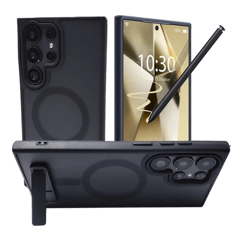 Magnetic Phone Case with Kickstand for Samsung Galaxy S25 S24 S23 Ultra