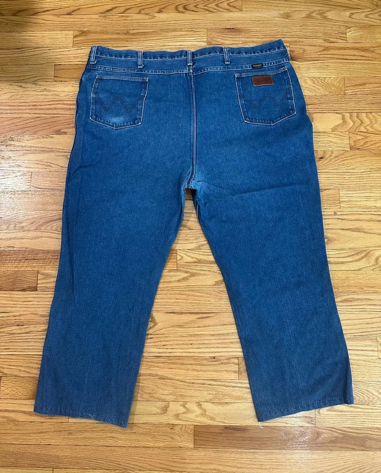 Vintage Wrangler Mens Sz 50 Jeans Relaxed Straight Rugged Union made USA Denim - Image 2 of 4