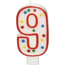 Candle Jumbo #9 Molded Number Happy Birthday Party Cake Topper Decoration New