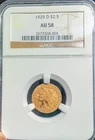 1925-D Gold Indian Head Quarter Eagle NGC AU58 3-Day Auction!!🥇🤩