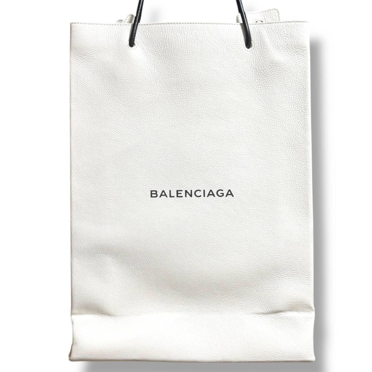 BALENCIAGA Bag: North South Shopper Tote M White W31H44D9cm w/o accessories;03