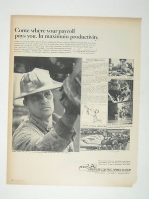 Come Where Your Payroll Pays You Advertisement American Electric Power 1966