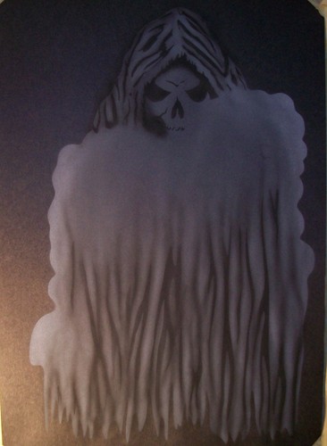 Game Over SKULLS ZOMBIES DEATH SKELETON Step by Step Airbrush Stencil Template - Picture 4 of 12
