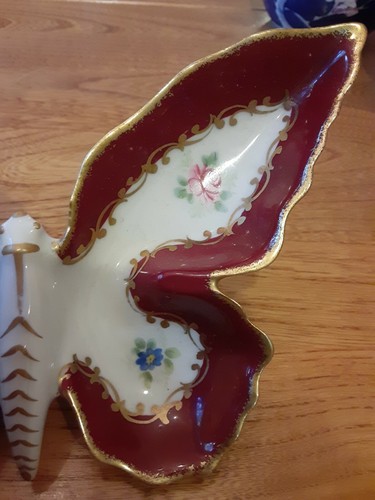 Decor Fait Main Limoges Butterfly Dish - Picture 2 of 6