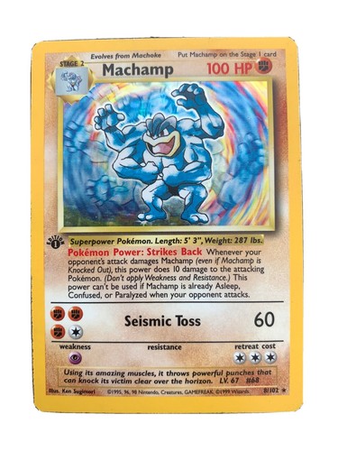 machamp 1st edition 1995 holo 8/102 | eBay