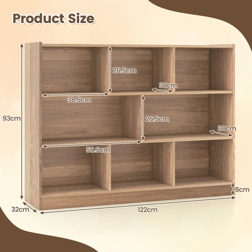 8Cube 3-Tier Open Bookshelf Display Shelf Cabinet Bookcase Toy Storage Organizer - Picture 7 of 10