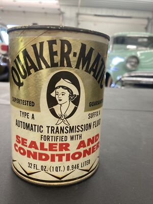 Vintage Quaker-Matic Automatic Transmission Fluid Quart Can Full