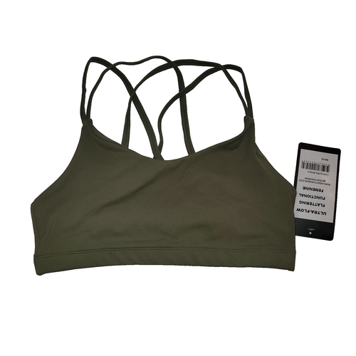 New Vie Active Ultra-Flow Flattering Lindsay Bra Army Green Sports NWT $58 - Picture 7 of 14