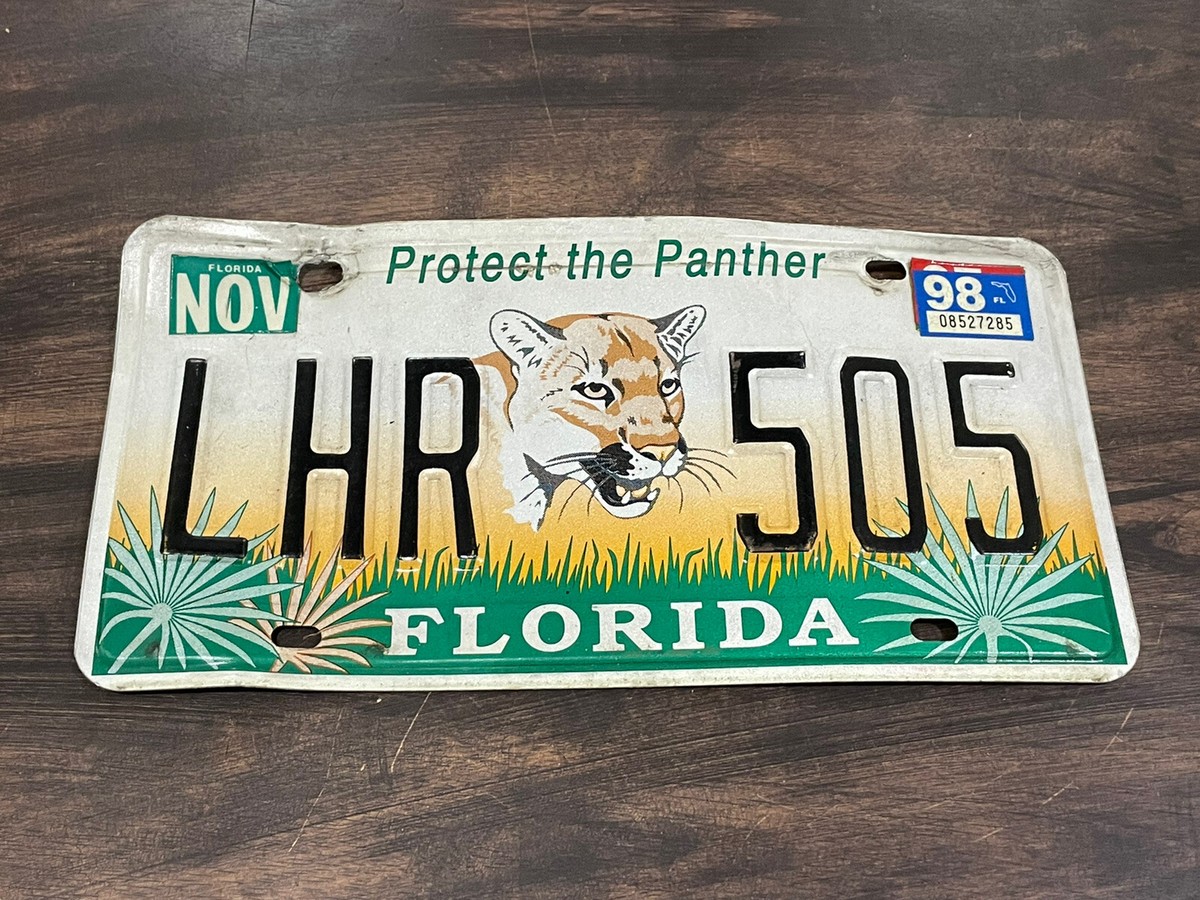 Vintage Florida Protect The Panther License Plate Tag (106) | eBay