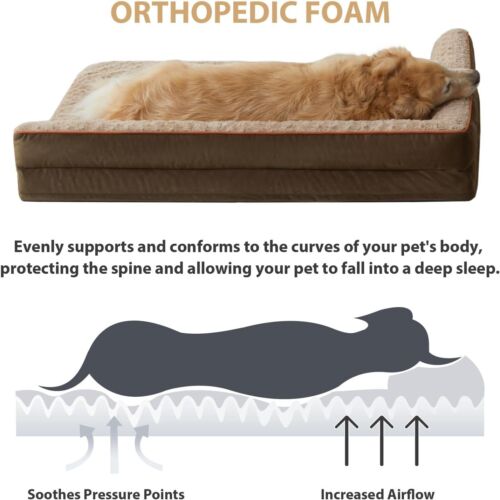 Soft Plush Orthopedic Dog Bed for Large Dogs - Easy-Clean Waterproof Design - Picture 5 of 11