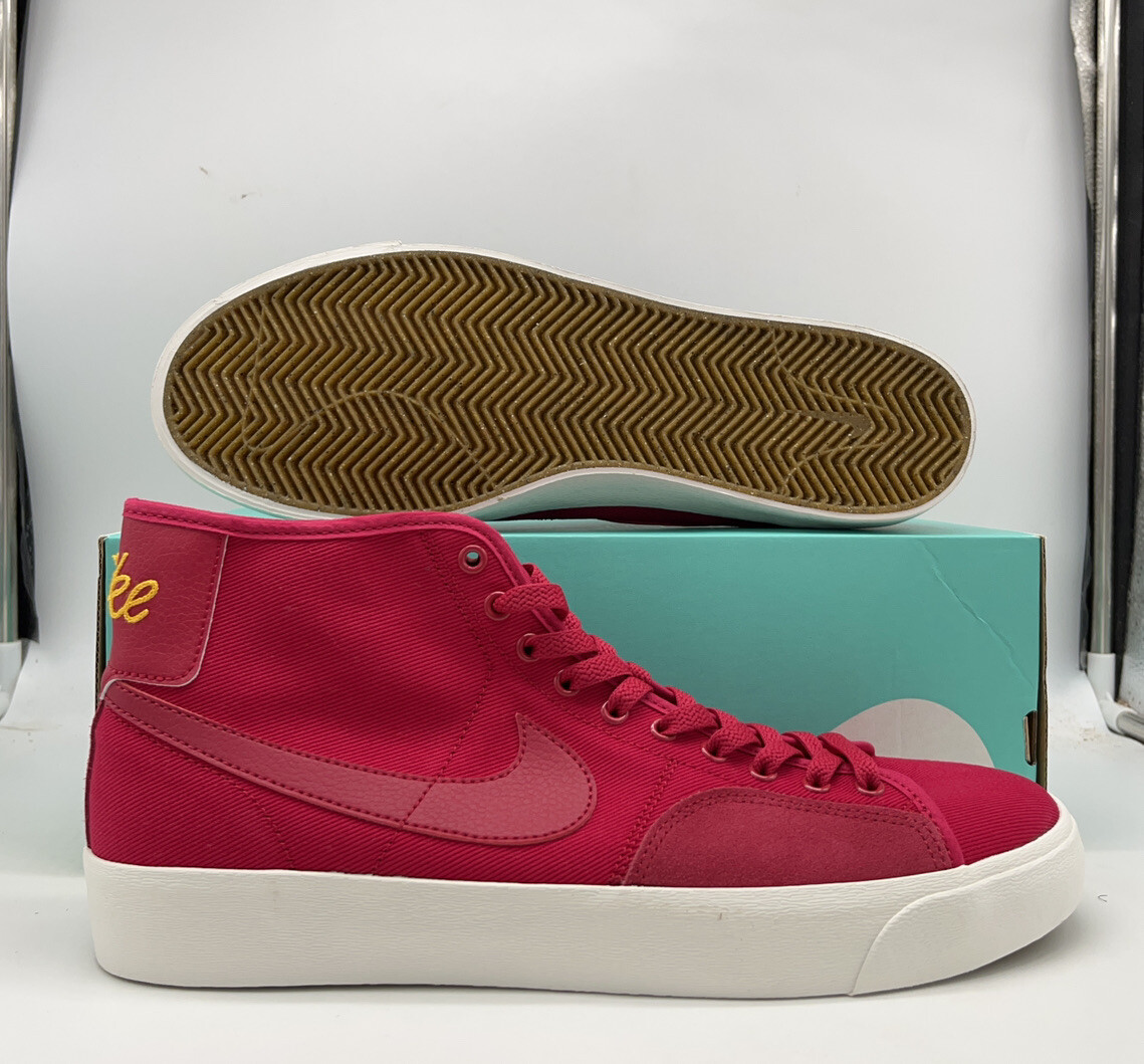 Nike SB Blazer Court Mid (мужской размер 11) Премиум-класса Mystic Hibiscus Red DH7479-600