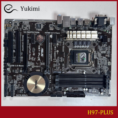 FOR ASUS H97-PLUS LGA 1150 VGA DVI HDMI 32GB ATX Motherboard Test