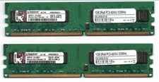 2 x 1 GB DDR2 PC RAM Speicher 4200 533 