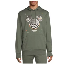 Disney Mickey Mouse Men's Graphic Hoodie - Olive Green, Medium (38-40)