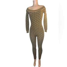 Fashion Nova printed sweater jumpsuit size S