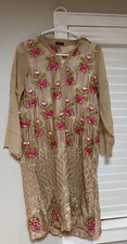 Original Pakistani/Indian Designer Silk 2-Piece Shalwar Kameez by Agha Noor