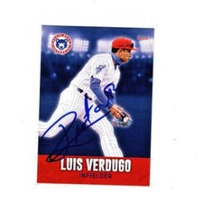 Luis Verdugo signed autograph 2022 South Bend Cubs baseball card Mexico g