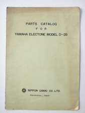 Vintage 1967 Yamaha Electone Model D-2B Parts Catalog Organ Book Original