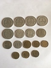 Stock Lotto N. 16 Monete Francia 1945 1955 Republique Francaise Francs 5 10 1 2