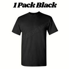6 Pack And 3 Plain Men's T-Shirts Plain Cotton Short Sleeve T-shirt Tee Top
