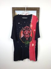 Vintage 90's Star Wars Darth Maul Tie Dye Graphic Shirt Tee Over Print Size XL