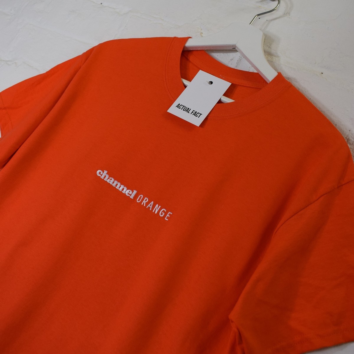 【新品未開封】FACT ORANGE コラボTシャツ XXL Embroidered Channel Orange Hip Hop easy orange Tee T-shirt Top by