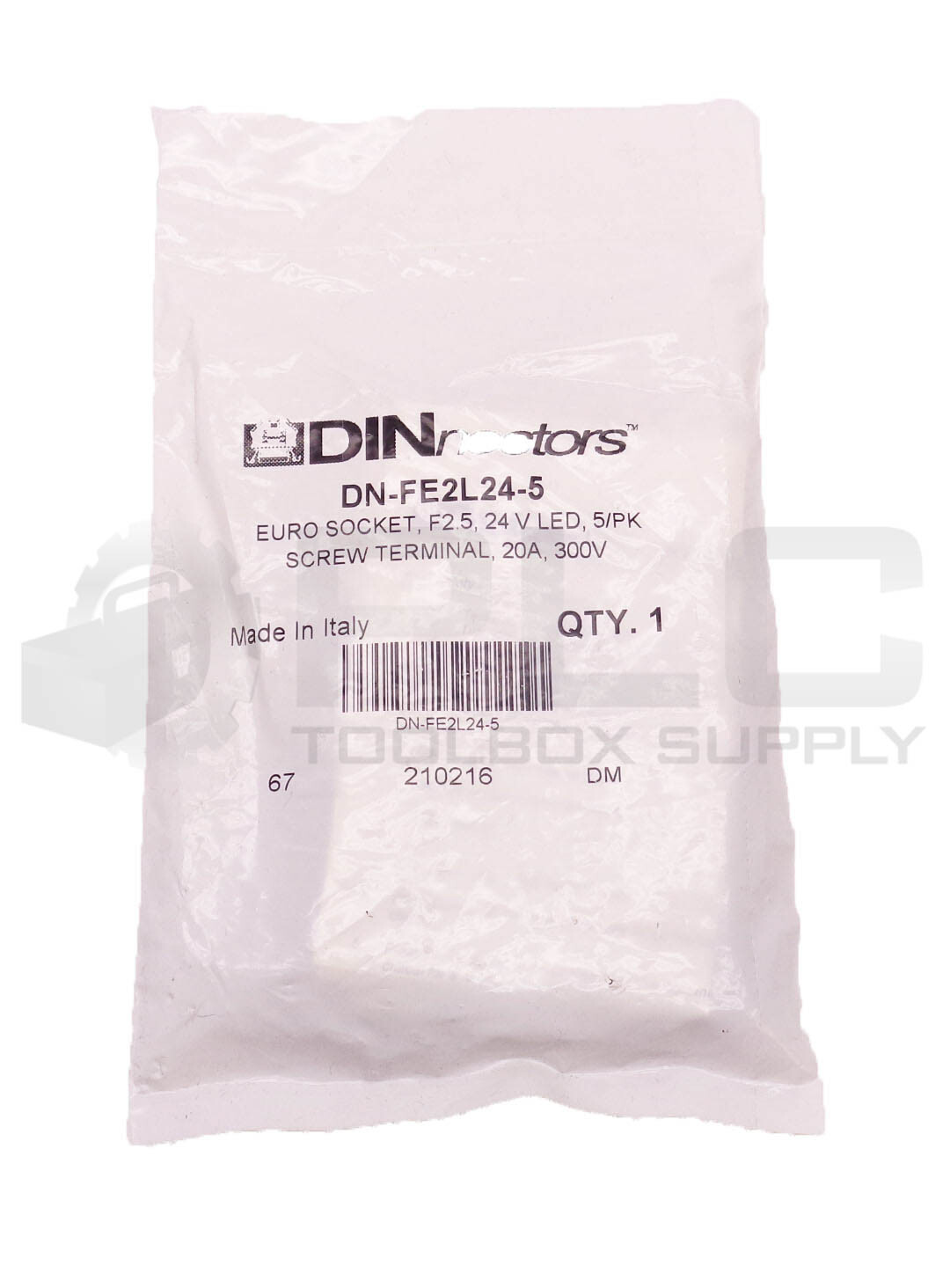 BAG OF 5 NEW DINNECTORS DN-FE2L24-5 EURO SOCKET TERMINAL BLOCKS 20A 300V
