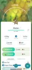 Pokemon Shiny Axew ! Registered or Unregistered ! 30 Days Friendship !! Go