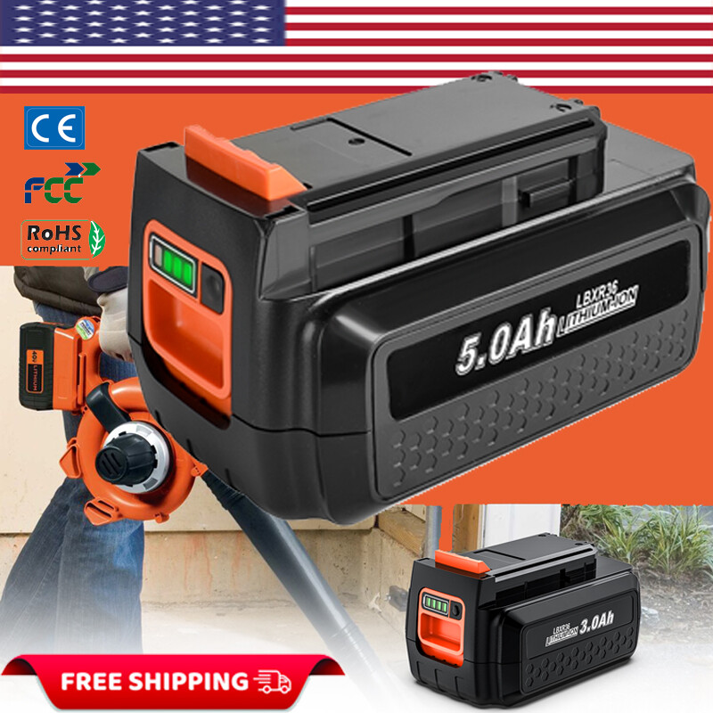 5.0Ah Battery For Black and Decker 40 Volt 40V Max Lithium LBXR36 LBX2040 LSW36