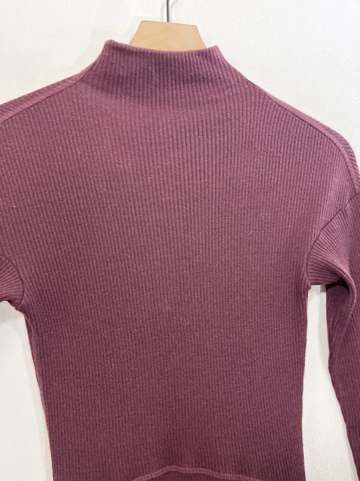 Theory 羊毛混纺罗纹针织毛衣连衣裙 S 办公室极简主义 Scandi Bodycon — 第 4/4 张图片