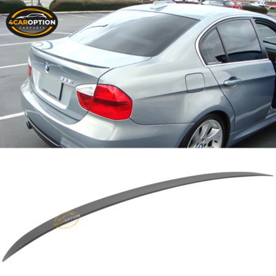 FLY DESIGN Heckspoiler passend für BMW 3er E90 Limousine 318d 318i 320d 320i 330d 335i 2005-2011, Heckflügel Spoilerlippe für Auto-Tuning in V-Still ABS Kunststoff Glanz Schwarz