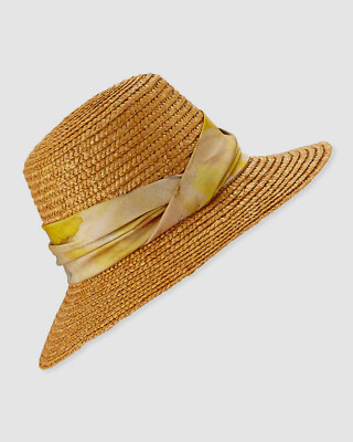 $365 Eugenia Kim Women's Beige Straw Bucket Hat O/S