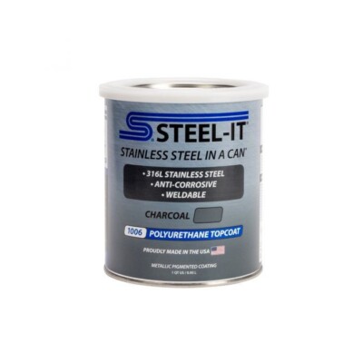 STEEL-IT 1006Q Stainless Steel Polyurethane Coating - Charcoal - 4 Pack Quart