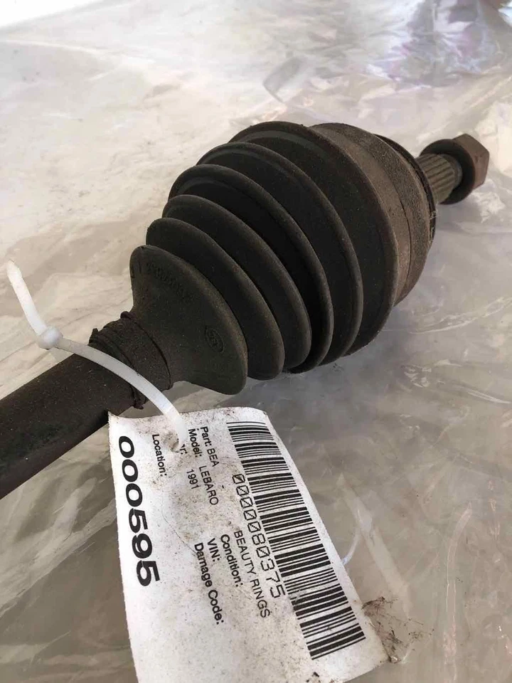 1991 克莱斯勒 LEBARON 轿车前 CV 轴轴组件右乘客侧 — 第 3/4 张图片