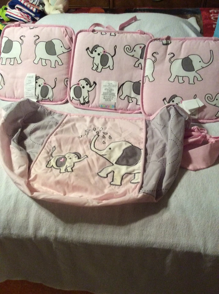 Colgantes de pared para bebé Geenny 3 elefante mamá y cuna para bebé con soporte para juguetes Foto 2 de 4