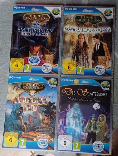 Hidden Expedition + Die Schatzsucher / 4 PC-Wimmelbild-Spiele / Zustand sehr gut