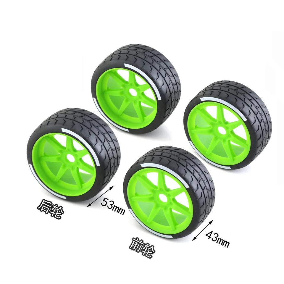 RC Tire Tyre 17mm Wheel Hex For ARRMA 1/7 Firebird FELONY FSR Flying God Mustang - Image 3 of 4