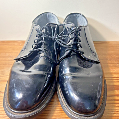 Bates Black High Gloss Military Uniform Dress Shoes Black 