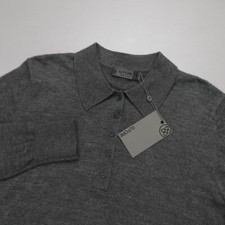 G/Fore Women's Golf Featherweight Cashmere Polo Sweater Charcoal 325