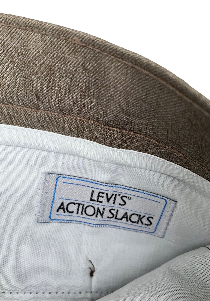 Vintage 70's 80's Levi's Action Slacks Brown Men's Sta Prest Vintage 70's 80's Levi's Action Slacks Brown Men's Sta Prest