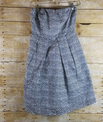 j crew blue polka dot dress